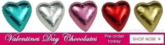 Valentines Day Chocolates - Pre-order today to avoid disappointment. 100% Cadbury Chocolate Hearts