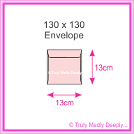 130mm Square Envelopes (130 x 130mm)