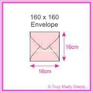 160mm Square Envelopes (160 x 160mm)