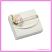 Example of a Cryogen White purse box decorated with an optional 6mm ribbon and paper rose (sold separately)