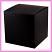 Example of a 10cm cube box in matte black.
