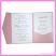 Example of a completed A6 Pocket Fold Invitation in Crystal Perle Pastel Pink with Crystal Perle Diamond White Inserts