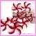 A close up view of our Artificial Flower Heads Latex Frangipani White with Pink 6.5cm - Box of 24
