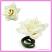 A close up view of our Artificial Flower Heads Velvet Rose White/Ivory - Box of 9