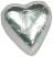 Close up of our Silver Foil Wrapped Chocolate Hearts. Great wedding chocolates!