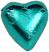 Close up of our Light Blue / Turquoise Foil Wrapped Chocolate Hearts. Great christening & wedding chocolates!
