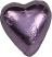 Close up of our Mauve or Lavender Foil Wrapped Chocolate Hearts. Great wedding chocolates!