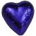 Close up of our Purple or Violet Wrapped Chocolate Hearts. Great wedding chocolates!