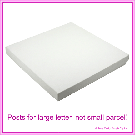 160x160mm Square Invitation Box - Semi Gloss White