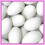 Almonds Sugar Coated WHITE - 1kg (Approx. 200)