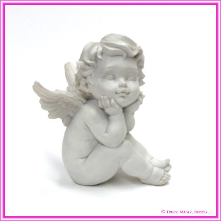 Bomboniere - Peace Angel Ceramic white