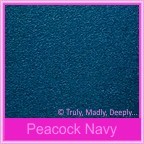 Classique Metallics Peacock Navy 120gsm - 160x160mm Square Envelopes