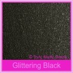 Crystal Perle Glittering Black 125gsm Metallic Paper - A4 Sheets