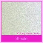 Crystal Perle Steele Silver 125gsm Metallic - 130x130mm Square Envelopes