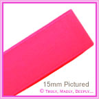 Double Sided Satin Ribbon 15mm - Azalea Pink - 25Mtr Roll