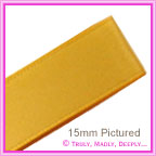 Double Sided Satin Ribbon 25mm - Gold - 25Mtr Roll