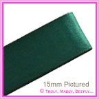 Double Sided Satin Ribbon 25mm - Hunter Green - 25Mtr Roll
