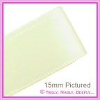 Double Sided Satin Ribbon 40mm - Ivory - 25Mtr Roll