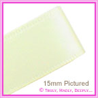 Double Sided Satin Ribbon 25mm - Ivory - 25Mtr Roll
