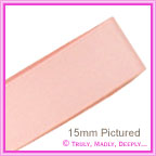 Double Sided Satin Ribbon 15mm - Light Pink - 25Mtr Roll