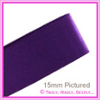 Double Sided Satin Ribbon 25mm - Purple - 25Mtr Roll