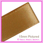 Double Sided Satin Ribbon 25mm - Sable - 25Mtr Roll