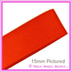 Double Sided Satin Ribbon 25mm - Tangerine - 25Mtr Roll