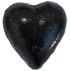 Foil Wrapped Chocolate Hearts - Black - Each