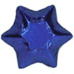 Foil Wrapped Chocolate Stars BLUE - Each
