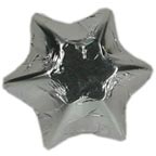 Foil Wrapped Chocolate Stars SILVER - Each