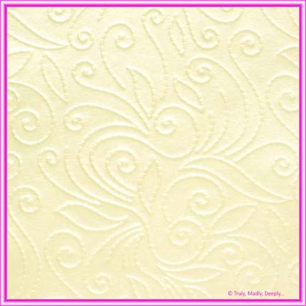 A4 Embossed Invitation Paper - Elyse Ivory Pearl