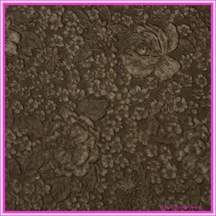 A4 Embossed Invitation Paper - Embossed Flowers / Roses / Bouquet Chocolate Brown Pearl