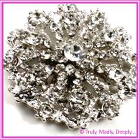 Diamante Brooch - Crown Large (50mm)