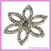 Diamante Brooch - Flower