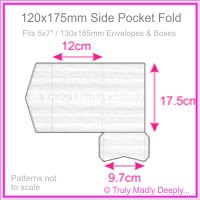 120x175mm Pocket Fold - Classique Striped White