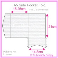 A5 Pocket Fold - Classique Striped White