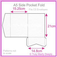 A5 Pocket Fold - Cottonesse Bright White 250gsm
