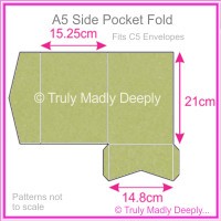 A5 Pocket Fold - Cottonesse Country Green 250gsm