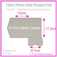 120x175mm Pocket Fold - Cottonesse Warm Grey 250gsm
