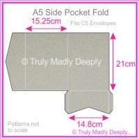 A5 Pocket Fold - Cottonesse Warm Grey 250gsm