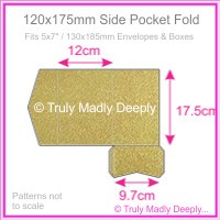 120x175mm Pocket Fold - Crystal Perle Metallic Antique Gold