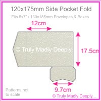 120x175mm Pocket Fold - Crystal Perle Metallic Antique Silver