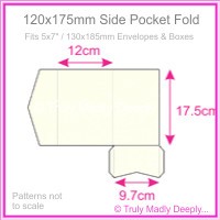 120x175mm Pocket Fold - Crystal Perle Metallic Arctic White