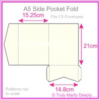 A5 Pocket Fold - Crystal Perle Metallic Arctic White