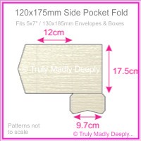 120x175mm Pocket Fold - Crystal Perle Metallic Arctic White Lumina
