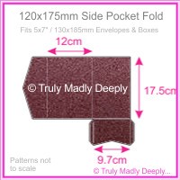 120x175mm Pocket Fold - Crystal Perle Metallic Berry Purple