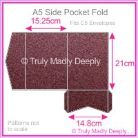 A5 Pocket Fold - Crystal Perle Metallic Berry Purple
