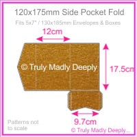 120x175mm Pocket Fold - Crystal Perle Metallic Bronze