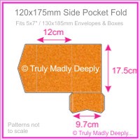 120x175mm Pocket Fold - Crystal Perle Metallic Copper