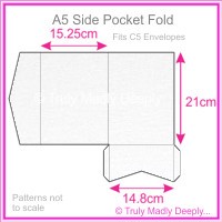 A5 Pocket Fold - Crystal Perle Metallic Diamond White